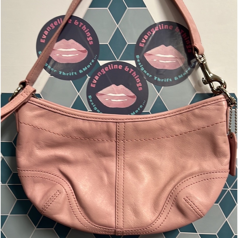 Small shoulder leather satchel in rose petal pink❤️